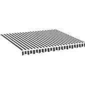 Syfax Ersatzstoff für Markise Anthrazit und Weiß 300x250 cm Polyester