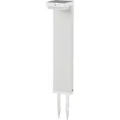 LINDBY LED-Solar-Sockelleuchte Eleazar, weiß, Alu, Sensor Eleazar , dimmbar, weiß / opal, Aluminium, Solarleuchten