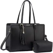 Sonstiges LOVEVOOK Laptoptasche 17 Zoll Damen Handtasche Leder Umhängetasche Büro Tote Bag