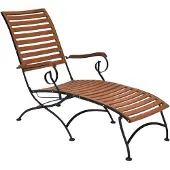 Merxx Gartenliege , braun (natur, schwarz, anthrazit), Gartenliegen, Gartenliege, Eukalyptus, klappbar, braun
