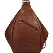 Piké Cityrucksack PIKÉ, Damen, Gr. B/H/T: 20cm x 30cm x 14cm, onesize, braun, Leder, Rindsleder, leicht glänzend, unifarben, Rucksäcke Cityrucksack, echt Leder