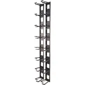 APC AR8442 NetShelter Kabelmanagement, Vertikaler Kabelmanager, Kabelringe, Satz mit 8 Stück, Schwarz, 55 mm x 766 mm x 85 mm