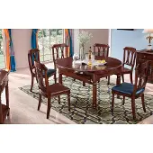 AEA Garnitur Komplett Set Esstisch + 6 Stühle Esszimmer Gruppe Holz Tisch Tische