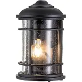 FEISS Wegeleuchte Lighthouse E27 40W IP44 Aluminium, Stahl, Glas klar; schwarz strukturiert L:11.4cm B:17.8cm Ø17.8cm
