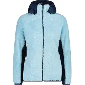 CMP Damen Highloft Fleece Jacke mit Kapuze blau 40