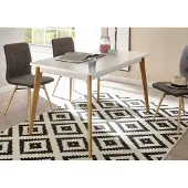 IMV Esstisch Merle 140-180x80cm eiche riviera / weiß matt Esszimmertisch Küchentisch