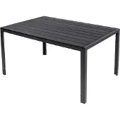 Linder Exclusiv GmbH Linder Exclusiv Gartentisch Comfort 150 x 90 cm mit Nonwood Platte Gestell Aluminium Schwarz