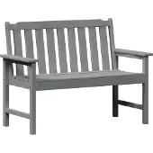 Syfax Gartenbank Hellgrau 120 x 59 x 88 cm HDPE