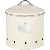 Wenko Metall Aufbewahrungsdose Nero Beige mit Löchern 18,7 x 21 cm