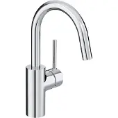 Kludi BOZZ Waschtisch-Einhandmischer, Auslaufhöhe 185mm, schwenkbarer Auslauf, ohne Ablaufgarnitur, 380280576, Farbe: Chrom
