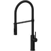 Paffoni Light - Spültischarmatur Professional mit flexiblem Arm, Schwarz matt LIG179NONO