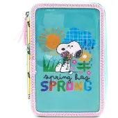 Snoopy Federmäppchen Mit 3 Etagen Mit Schulbedarf Rosa Rosa One Size