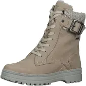 Tamaris Damenschuhe Schnürer Stiefel Beige Freizeit