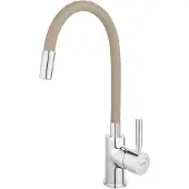 Ferro Novaservis - Küchenarmatur mit flexiblem Arm, Beige/Chrom 70710,0BE