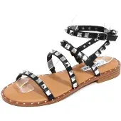 Steve madden H3378 sandalo donna TRAVEL /Spikes Sandalen schwarz