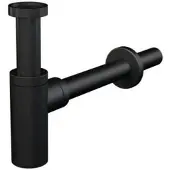 Alcadrain Design Siphon 1 1/4" rund, Ganzmetall Schwarz matt