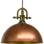 Bamyum Pendelleuchte Industrielle Metall Groß 40 cm, Kupferfarben Pendellampe, Küchenlampe