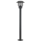 LINDBY Wegeleuchte Belmiro, Eisen, 100 cm hoch, E27, schwarz