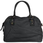Samantha Look Shopper , Damen, Gr. B/H/T: 37cm x 26cm x 13cm onesize, grau, Leder, leicht glänzend, unifarben, Taschen Shopper, echt Leder, Made in Italy