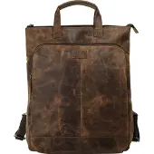 Bagan Cityrucksack , Damen, Gr. B/H/T: 40cm x 30cm x 6cm, onesize, braun, Leder, Rindsleder, Rucksäcke Cityrucksack, echt Leder