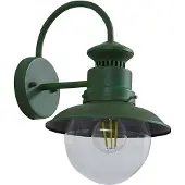 LINDBY Außenwandleuchte Celinor , dimmbar, grün, Metall, Landhaus / Rustikal, Wandleuchte außen