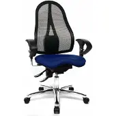 Topstar Bürostuhl Sitness 15, ST19UT38 Stoff blau, Gestell chrom