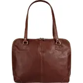 Piké Shopper PIKÉ "PIKÉ Damen echt Leder, Made in Italy", Damen, Gr. B/H/T: 38cm x 30cm x 13cm onesize, braun, Leder, beschichtet, glänzend, Taschen Shopper, echt Leder, Made in Italy