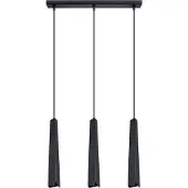Sollux Hängeleuchte PRYSM 3L schwarz 3xG9 8W Stahl 120x5x45cm