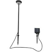 LINDBY LED-Solarleuchte Lyris, schwarz, Aluminium, 3.000 K