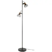 LINDBY Lucande Stehleuchte Arinthea, 2-flg., schwarz, Stahl, E14