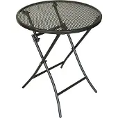 Degamo Gartentisch Bistrotisch Klapptisch MOCCA 60cm rund, Stahl + Streckmetall eisengrau, klappbar