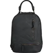 Samantha Look 1100000002199 , Damen, Gr. B/H/T: 27cm x 36cm x 13cm, onesize, grau, Leder, Rindsleder, Retro, Rucksäcke 1100000002199, echt Leder, Made in Italy