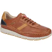 Pikolinos für Herren. M4U-6046C1XL XL Lederturnschuhe mit Gummizug Fuencarral braun (49), Wohnung, Schnürsenkel, Lässig