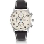 Audi collection Original Audi Chronograph, Herren, silber/beige, Herrenuhr, Armbanduhr