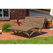 SCALANT Waldsofa Classic mit auflage und Kissen, WPC-Latten, Wellenliege, Sonnenliege