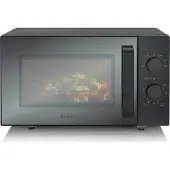 Severin MW 7789, Arbeitsplatte, Solo-Mikrowelle, 25 l, 800 W, Drehregler, Schwarz