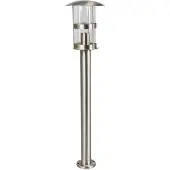 LINDBY Wegelampe Noemi, grau, Edelstahl, 80 cm, IP44