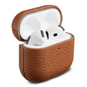 Accezz Echtleder Case für das Apple AirPods 5 / 4 - Cognac