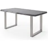 Lomadox Esszimmer Tisch 240x100 cm, Akazie massiv, grau sandgestrahlt - COSENZA-06