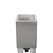 Saro Edelstahlmülleimer 90 Liter, Modell Jupiter Hygiene, Desinfektion, Reinigen