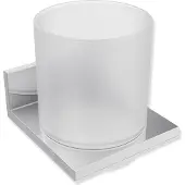 Hewi Glashalter System 900 Q mit Wandhalter, chrom - 900Q04.00040