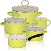 Karl Krueger Topf-Set KRÜGER "Juist", grün (pastellgrün), Töpfe, Topf-Set, Induktion