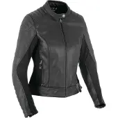 Oxford Beckley Ladies Motorrad Lederjacke, schwarz, 12