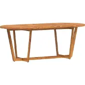 Syfax Garten-Esstisch Oval 200x90x75 cm Massivholz Akazie