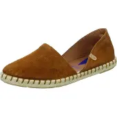 Verbenas Espadrille "CARMEN SERRAJE", Damen, Gr. 37, ungefüttert, braun (cognac), Veloursleder, Schuhe Espadrille, Sommerschuh, Schlappen mit Jute-Rahmen