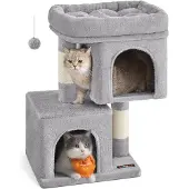OEM Kleines Katzenhaus 67cm für Kitten bis 3kg Lichtgrau Sisal