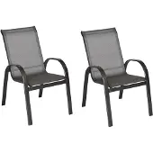 Merxx Gartensessel "Amalfi", grau, B:56cm H:97cm T:76cm, Sessel, Gartensessel, 2er Set