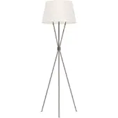 Elstead Lighting Elstead Penny Stehleuchte E27 Poliertes Nickel Weiß