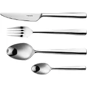 Fiskars Functional Form Besteckset, poliert, 24-teilig, Glänzendes Besteck mit einem attraktivem Design, 1 Besteckset
