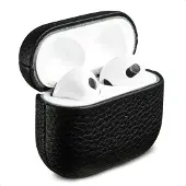 Accezz Echtleder Case Apple Airpods 3 - Schwarz